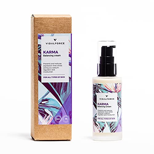 Karma, Crema hidratante facial mujer I Piel Mixta y Grasa I NATURAL y BIO . Con vitamina C I Con Ácido hialurónico puro vegetal I Aloe vera puro y 19 super activos. Rostro, contorno de ojos y cuello