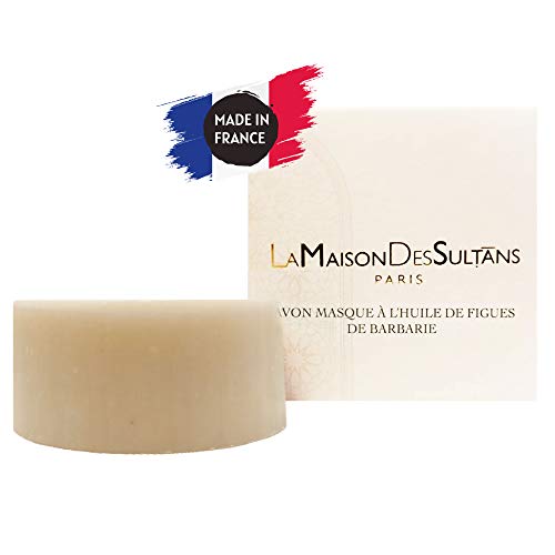 La Maison des Sultans - Mascarilla de jabón con aceite de higo chumbo - Nutre la piel - Ingredientes anti-manchas, anti-arrugas, anti-flacidez - 99% Ingredientes naturales - 100g