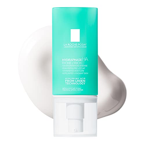 La Roche-Posay Hydraphase Textura Rica | Crema Hidratante Para Pieles Muy Secas | Hidratación Intensa | Ácido Hialurónico Puro De Origen Natural, color Blanco, 50 ml