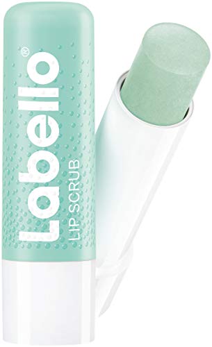Labello Lip Scrub - Cuidado de labios innovador de aloe vera con partículas exfoliantes de origen natural, peeling de labios suave con vitamina E (5,5 ml)