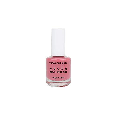 Laca de uñas vegana y natural color rosa Vegan nail polish Pretty pink