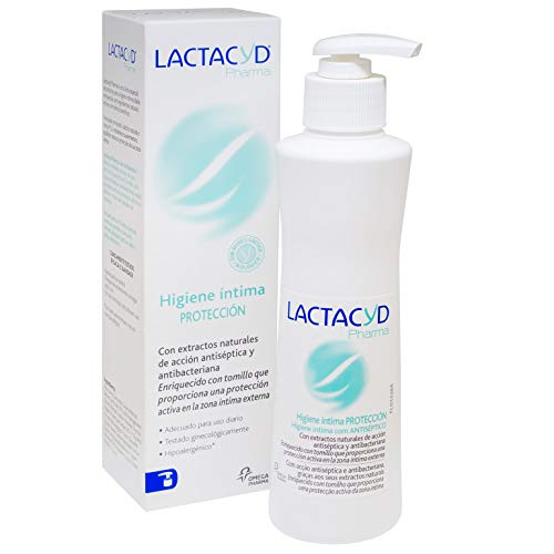 Lactacyd Pharma Protección - Con extractos naturales de acción antiseptica y antibacteriana, enriquecido con tomillo que proporciona una protección activa en la zona íntima externa, 250 ml