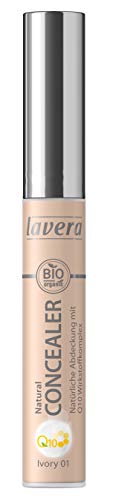 lavera Natural Concealer Q10 -Ivory 01- Maquillaje corrector, Fórmula cremosa, Natural tono de piel, Vegan Cosmética Natural Bio Maquillaje Orgánico 100% Certificado (5.5 ml) Marfil