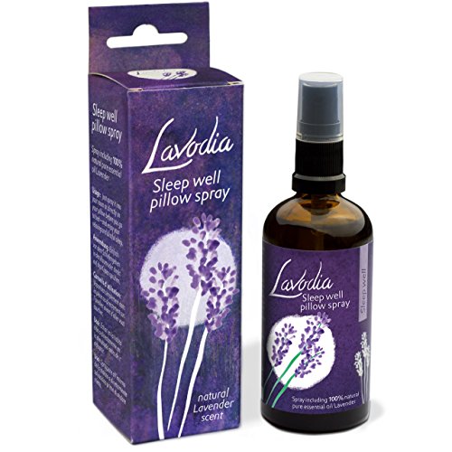 LAVODIA Espray de Lavanda para Almohada para Dormir con auténtico Aceite de Lavanda Natural para una Buena Noche (50 ml en Spray de Lavanda)