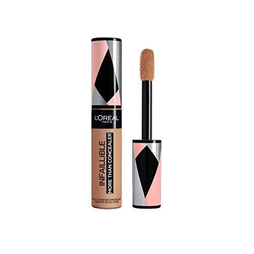 L'Oréal Paris Infalible, Corrector de cobertura completa y acabado natural, More than Concealer,Tono 327 Cashmere, 11 ml