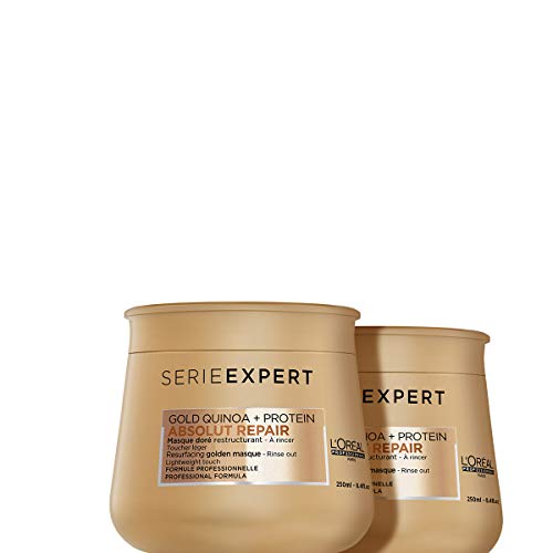 L'Oréal Professionnel | Experto en Serie | Mascarilla para el cabello Absolut Repair | Para cabello dañado, 250 ml