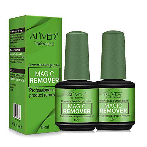 Magic Remover, 2 Piezas Removedor de esmalte de uñas Magic Gel para quitar el esmalte de uñas rápido y fácil - Sin papel de aluminio, sin envoltura, retirado de forma segura y suave sin causar daño