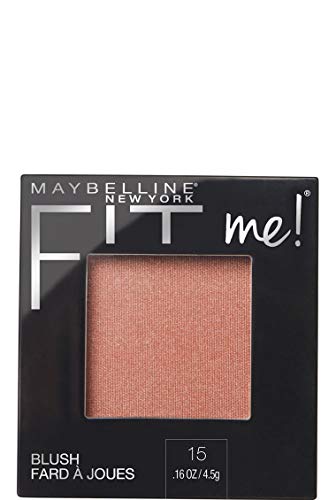 Maybelline New York - Fit Me Blush Colorete en Polvo Mate, para Todo Tipo de Pieles, Tono 15 Nude