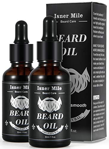 Mejor Elección 2 Paquetes Ricino Aceite de Barba para Hombres Cuidado de Barba, Ideal para El Crecimiento de La Barba, Suavizar, Hidratar, Fortalecer - Ingredientes Naturales Puros 1