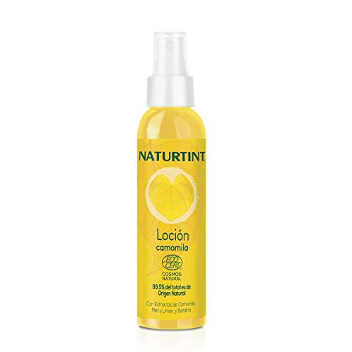 Naturtint. Loción en Spray de Camomila. Aclara Progresivamente el Cabello. ECOCERT. 99.5% Ingredientes naturales. Con Camomila, Miel y Limón. 125ml