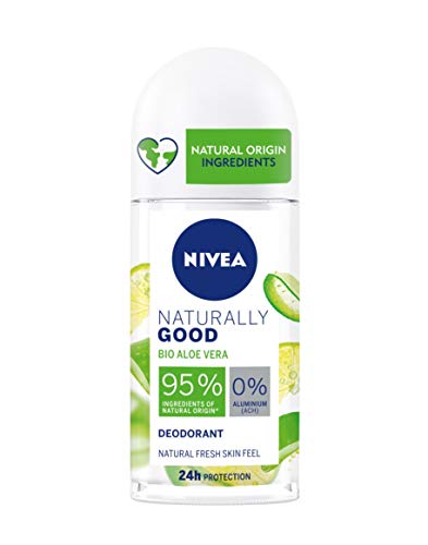 Nivea Naturally Good Roll On Desodorante con Aloe Vera Bio, 50ml