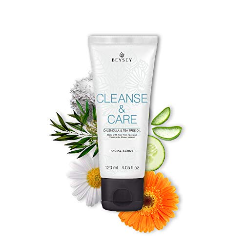 NUEVO! Limpiador Facial Exfoliante/Scrub/Peeling con Perlas de SÍLICE + Aloe Vera, Árbol de Té, Calendula y Manzanilla - CLEANSE&CARE Beysey 120ml