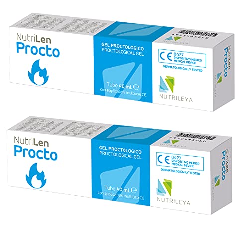 NutriLen Procto, 80ml - Crema natural para hemorroides varicosas, fisuras anales - Con hamamelis, árbol de té, ácido hialurónico, aceituna y higo chumbo - Aplicador incluido - Nutrileya