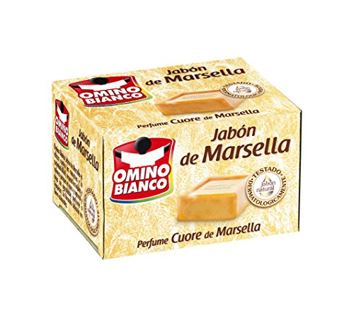 Omino Bianco - Pastilla de Jabón de Marsella para Tejidos Delicados, Ingredientes Naturales y Biodegradables, 250g - Pack de 6