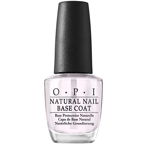 OPI Natural Base Coat - Base Protectora de Uñas Natural, Efecto Manicura Profesional - 15 ml