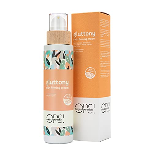 OPS! Crema Gluttony remodelante, reafirmante y tonificante para el cuerpo | Cosmecéutico Natural con Aceite de Cáñamo, Jojoba, Vitamina E, acción Tonificante | 250 ml Made in Italy