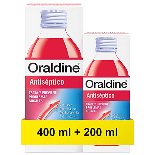 Oraldine Colutorio Antiséptico, 400 Mililitros + 200 MIlilitros