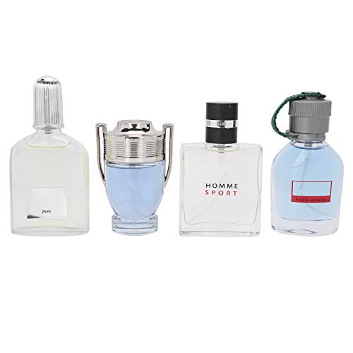 Perfume para hombre de 4 piezas de 25 ml, Eau de Toilette para hombre, Eau de Parfum absoluto de Homme, juego de perfume en spray masculino con fragancia natural de larga duración