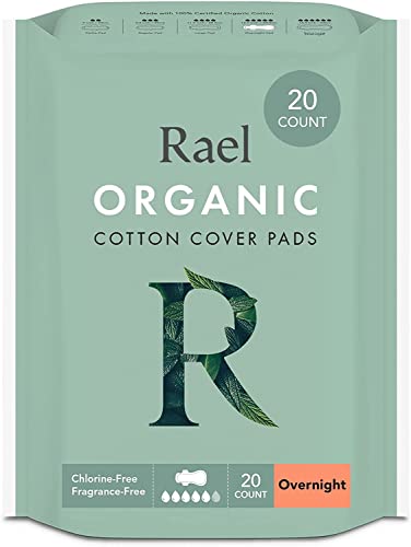 Rael compresas noche ultrafinas, con alas, en algodón orgánico certificado (20 unidades)