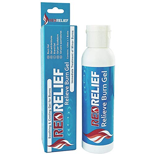 RedRelief Emergency Burn Gel 120ml Botella - Gel calmante y refrescante para quemaduras, escaldaduras y quemaduras solares