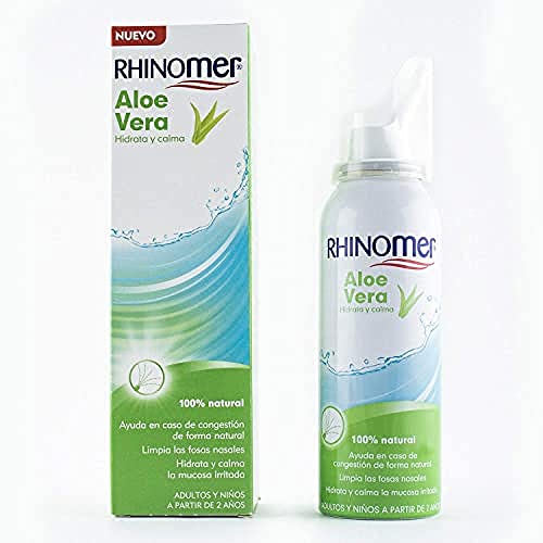 Rhinomer, Spray Nasal 100% Agua de Mar con Aloe Vera, Spray Suave, para Adultos y Niños a partir de 2 Años, 100 ml