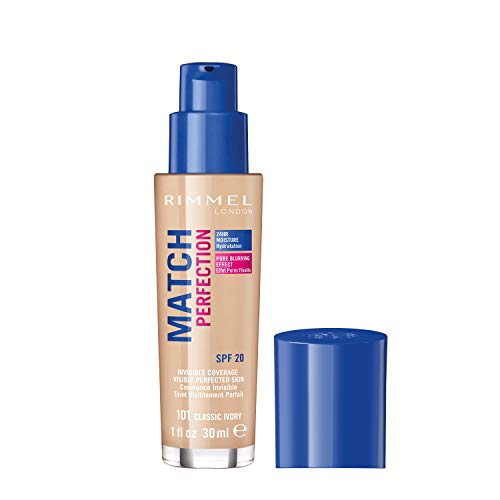 Rimmel London Match Perfection Foundation Base de Maquillaje, SPF 20, Tono 300, 30 ml