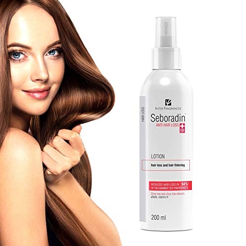 Seboradin Pérdida de Cabello y Adelgazamiento del Cabello Tratamiento de Loción Premium para Hombres y Mujeres con Vitaminas y Extractos Naturales para el Espesamiento y el Crecimiento, 200 ML