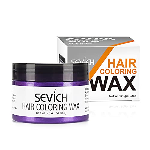 Sevich - Cera para el cabello, color barro, colorante para el cabello, color natural de los cabellos, ingredientes naturales lavables, temporal, 100 g 100g violeta
