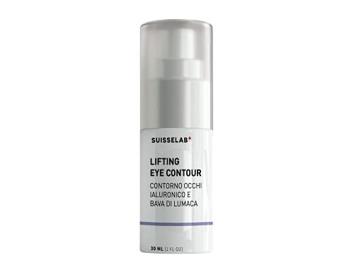 Suisse Lab Contorno De Ojos Anti Arrugas Lifting Eye Contour - con Baba de Caracol y Ácido Hialurónico Puro - Reduce las Bolsas y Ojeras para Resultados Inmediatos - 15ml - 100% Natural