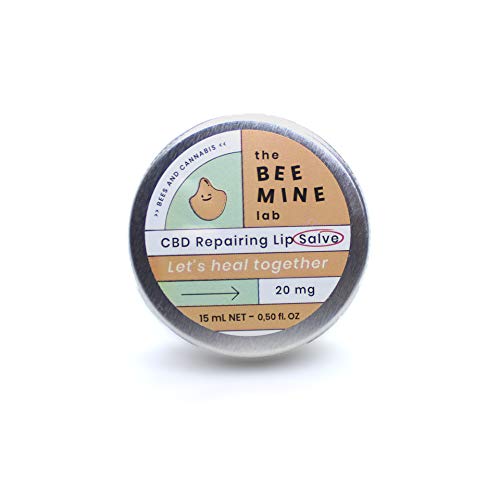 THE BEEMINE LAB | Bálsamo labial hidratante con CBD y cera de abejas| Repara y protege | 99% ingredientes naturales | 15 ml