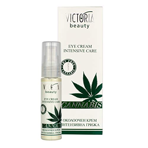 Victoria Beauty - Crema de ojos con aceite de cáñamo, crema de cáñamo para hombres y mujeres, crema antienvejecimiento contra arrugas y ojeras oscuras (1 x 30 ml).