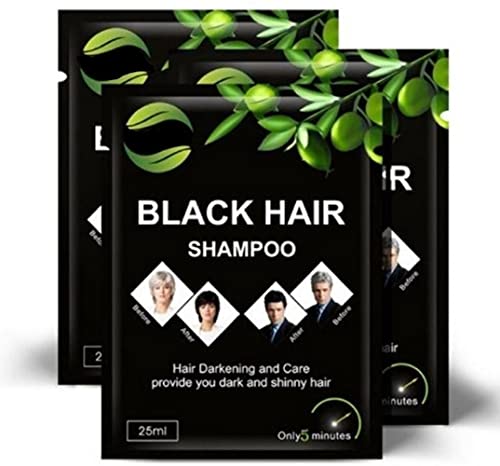 Well4u Champú para cabellos canos, champú negro para cubrir las canas ¿Tu color natural de pelo es negro? ¿Quieres recuperar tu color de pelo negro? ¿Pelo gris? No!