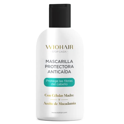 Wiohair Mascarilla Anticaída Premium | Profesional |Con Células Madre Vegetales| Para Cabello Seco y Dañado| Sin Sulfatos ni Siliconas | Reparación Intensa | Natural y Bio | Para Mujeres y Hombres