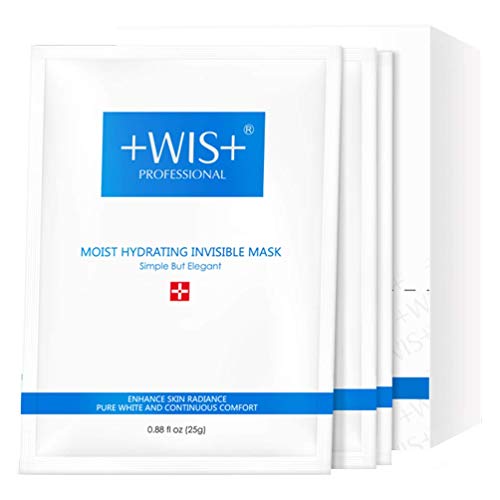 WIS Mascarilla facial hidratante en hoja 10 paquetes, profundamente hidratante con ácido hialurónico, hamamelis para controlar la grasa y encoger los poros, antienvejecimiento para hombres y mujeres