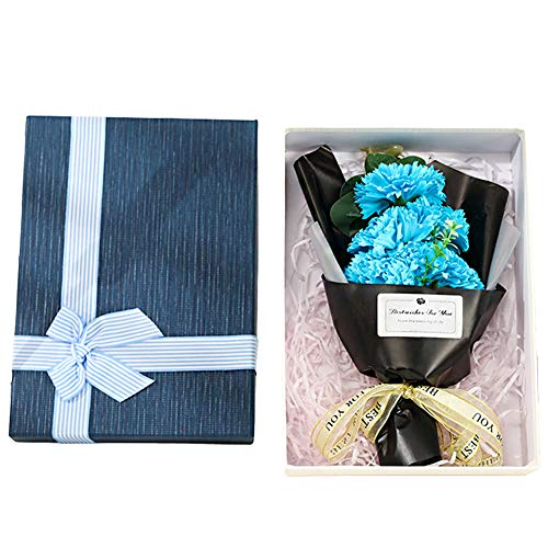 XYDZ Jabón Artificial Clavel Regalo Creativo de Clavel en Caja de Regalo de Ramo de Flores de Jabón para Cumpleaños Aniversarios Bodas San Valentín Día de la Madre