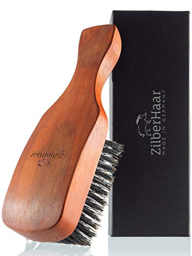 ZilberHaar Major - Hair & Beard Brush - Natural Boar Bristles and Pear Wood - All Beard and Hair Types - Best for Medium to Thick, Long Beards - A Must-Have Grooming Tool for Men who Like it Big